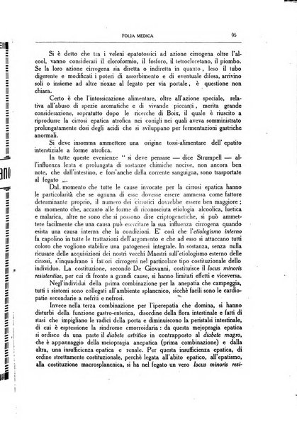 Folia medica periodico trimensile di patologia e clinica medica