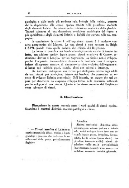 Folia medica periodico trimensile di patologia e clinica medica