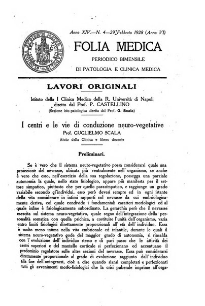 Folia medica periodico trimensile di patologia e clinica medica