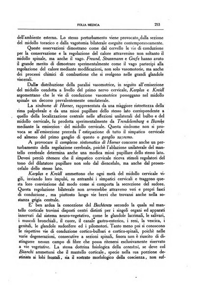 Folia medica periodico trimensile di patologia e clinica medica