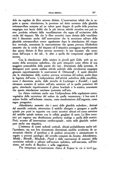 Folia medica periodico trimensile di patologia e clinica medica