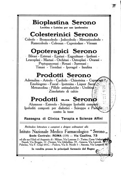 Folia medica periodico trimensile di patologia e clinica medica