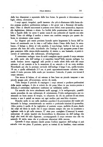 Folia medica periodico trimensile di patologia e clinica medica