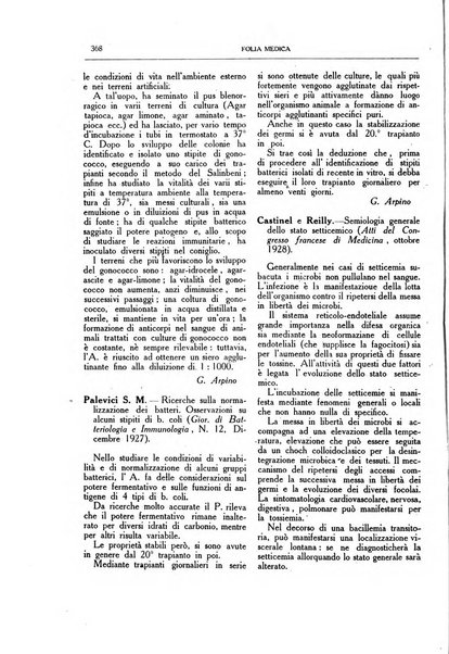 Folia medica periodico trimensile di patologia e clinica medica