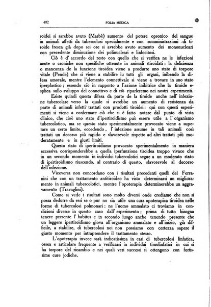 Folia medica periodico trimensile di patologia e clinica medica