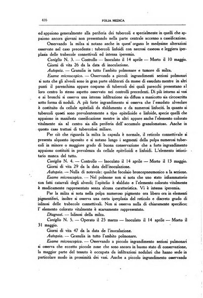 Folia medica periodico trimensile di patologia e clinica medica