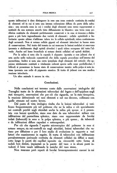 Folia medica periodico trimensile di patologia e clinica medica