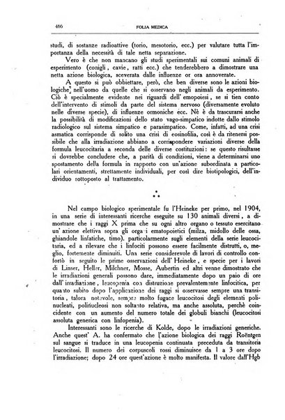 Folia medica periodico trimensile di patologia e clinica medica