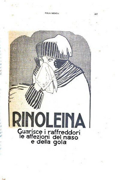 Folia medica periodico trimensile di patologia e clinica medica