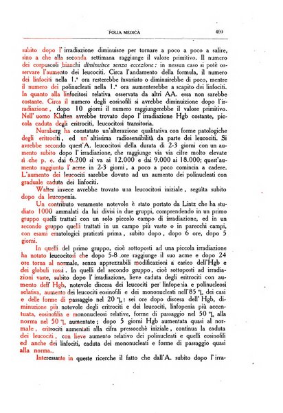 Folia medica periodico trimensile di patologia e clinica medica