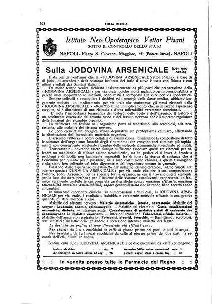 Folia medica periodico trimensile di patologia e clinica medica