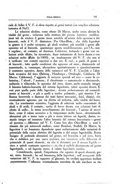 Folia medica periodico trimensile di patologia e clinica medica