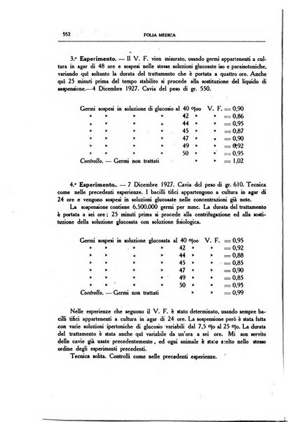 Folia medica periodico trimensile di patologia e clinica medica