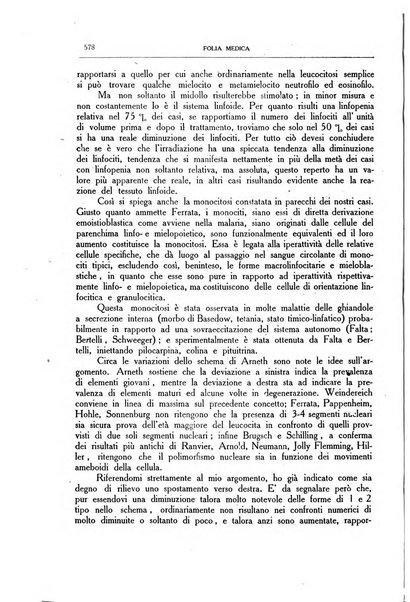 Folia medica periodico trimensile di patologia e clinica medica