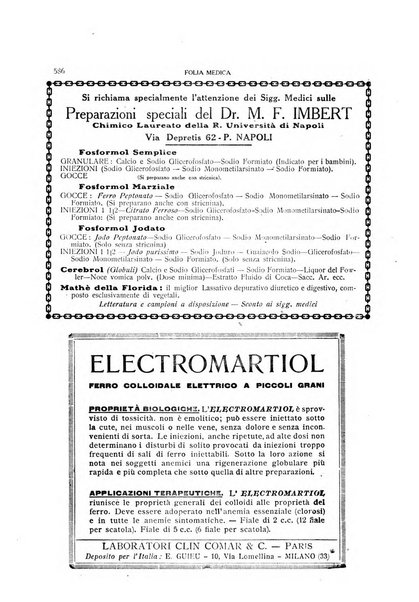 Folia medica periodico trimensile di patologia e clinica medica