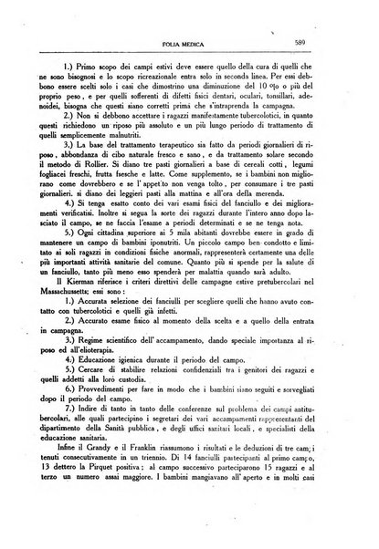 Folia medica periodico trimensile di patologia e clinica medica