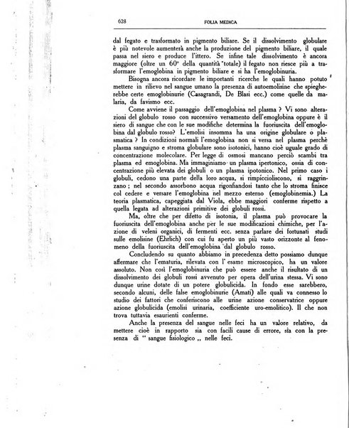 Folia medica periodico trimensile di patologia e clinica medica