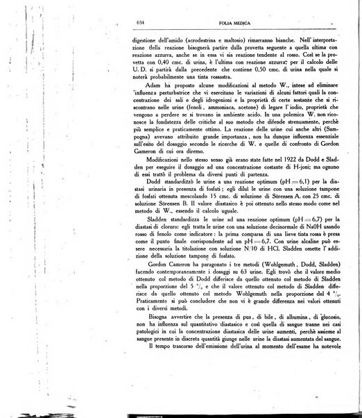 Folia medica periodico trimensile di patologia e clinica medica