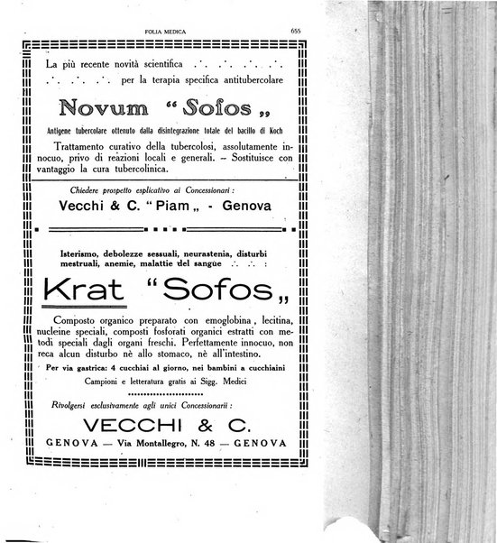 Folia medica periodico trimensile di patologia e clinica medica