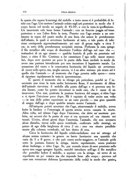 Folia medica periodico trimensile di patologia e clinica medica