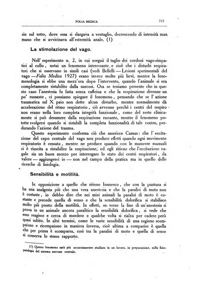 Folia medica periodico trimensile di patologia e clinica medica