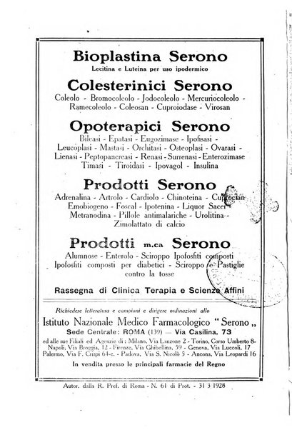 Folia medica periodico trimensile di patologia e clinica medica