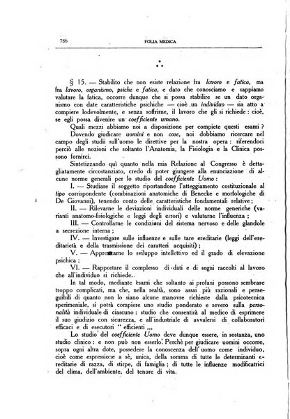 Folia medica periodico trimensile di patologia e clinica medica