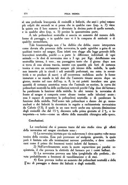 Folia medica periodico trimensile di patologia e clinica medica