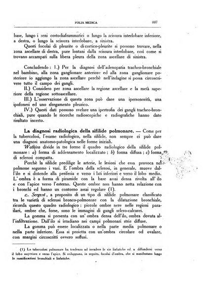 Folia medica periodico trimensile di patologia e clinica medica