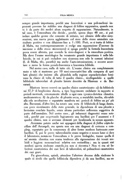 Folia medica periodico trimensile di patologia e clinica medica