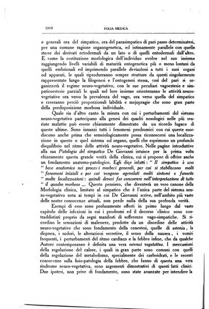 Folia medica periodico trimensile di patologia e clinica medica