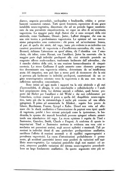 Folia medica periodico trimensile di patologia e clinica medica