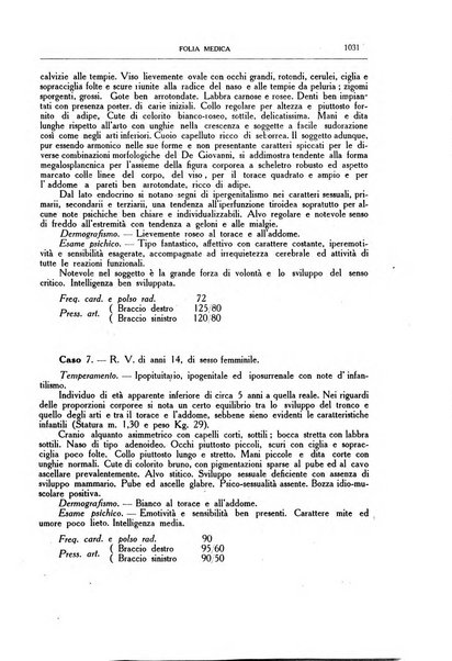 Folia medica periodico trimensile di patologia e clinica medica