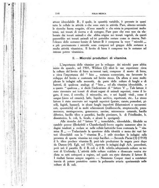 Folia medica periodico trimensile di patologia e clinica medica