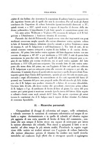 Folia medica periodico trimensile di patologia e clinica medica