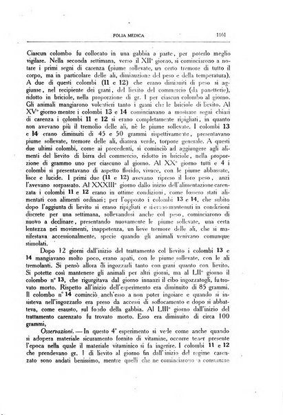 Folia medica periodico trimensile di patologia e clinica medica