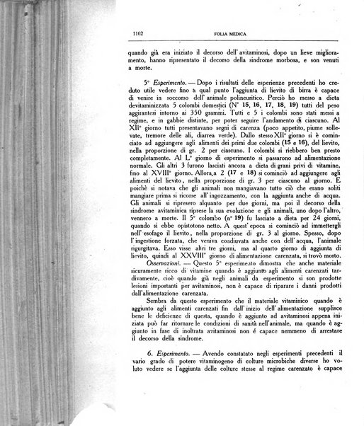 Folia medica periodico trimensile di patologia e clinica medica