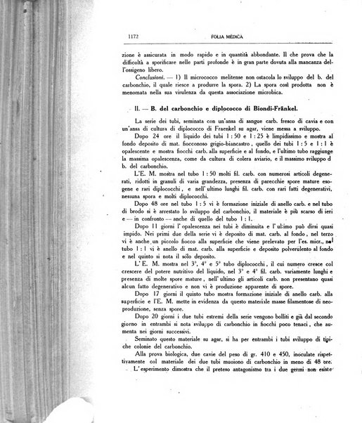 Folia medica periodico trimensile di patologia e clinica medica