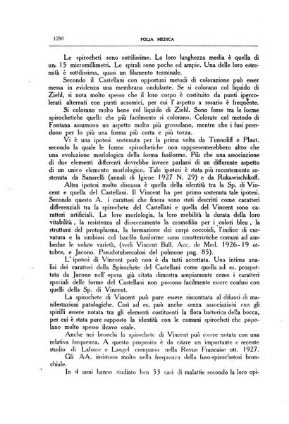 Folia medica periodico trimensile di patologia e clinica medica