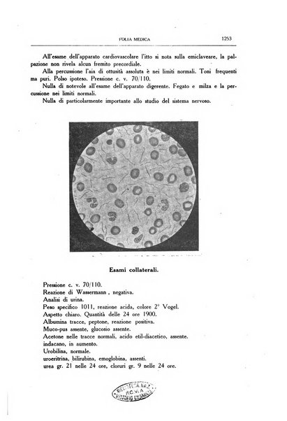 Folia medica periodico trimensile di patologia e clinica medica