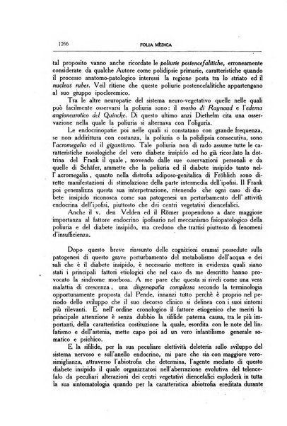 Folia medica periodico trimensile di patologia e clinica medica