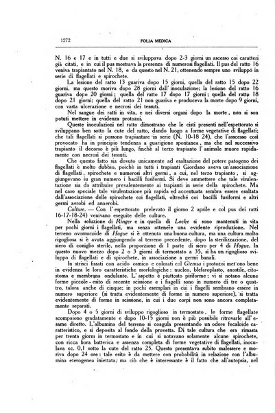 Folia medica periodico trimensile di patologia e clinica medica