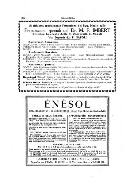 Folia medica periodico trimensile di patologia e clinica medica