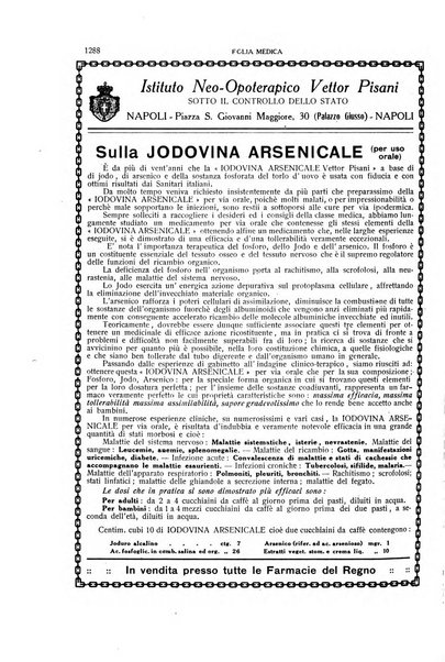 Folia medica periodico trimensile di patologia e clinica medica