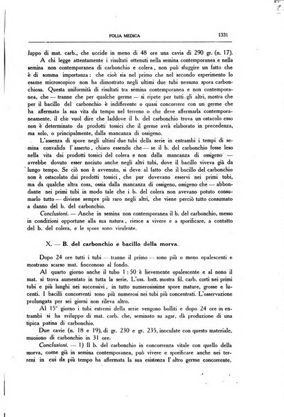 Folia medica periodico trimensile di patologia e clinica medica