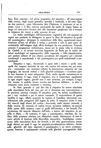 Folia medica periodico trimensile di patologia e clinica medica