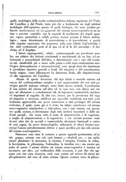 Folia medica periodico trimensile di patologia e clinica medica