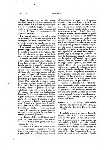 Folia medica periodico trimensile di patologia e clinica medica