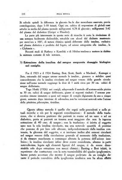 Folia medica periodico trimensile di patologia e clinica medica