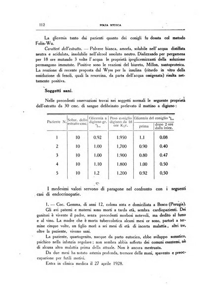 Folia medica periodico trimensile di patologia e clinica medica